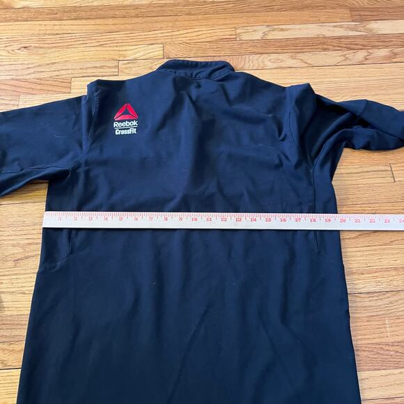 Reebok Crossfit Shirt Mens Medium Black Long Sleeve Quarter Zip ** - Picture 6 of 9